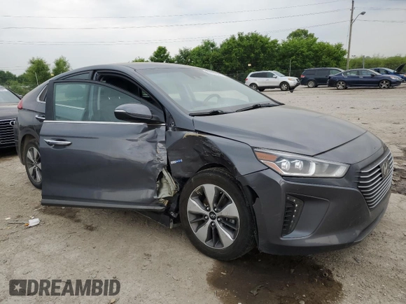 2019 Hyundai Ioniq Limited with VIN KMHC75LD0KU172590, listed as a Copart auction lot 60489925 with 45,059 mi miles and Salvage title. Bid and sale history available at DreamBid. Image 4.