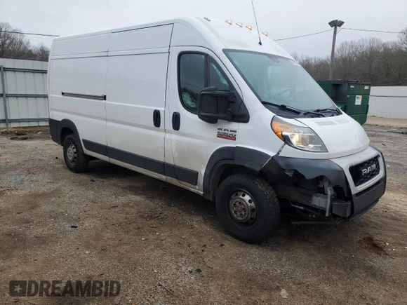2020 Ram ProMaster Cargo with VIN 3C6TRVDG3LE124337, listed as a Copart auction lot 86795794 with 142,350 mi miles and Salvage Title. Bid and sale history available at carsss.com. Image 4.