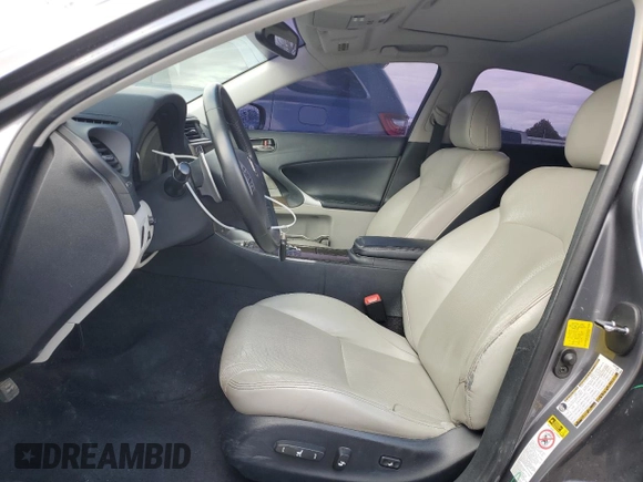 2012 Lexus IS 250 with VIN JTHCF5C29C5056580, listed as a Copart auction lot 47550255 with 116,140 mi miles and Salvage Title. Bid and sale history available at DreamBid. Image 7.