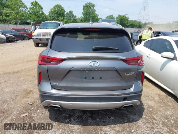 2019 Infiniti QX50 Luxe with VIN 3PCAJ5M38KF147982, listed as a IAAI auction lot 42498654 with 57,210 mi miles and . Bid and sale history available at DreamBid. Image 17.