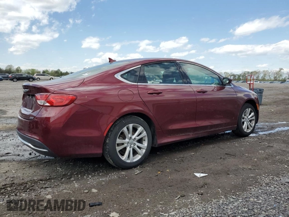 2016 Chrysler 200 Limited with VIN 1C3CCCAB1GN116122, listed as a Copart auction lot 53205985 with 106,630 mi miles and Salvage Title. Bid and sale history available at DreamBid. Image 3.