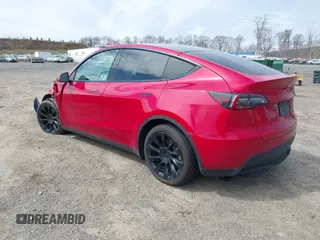 2021 Tesla Model Y Long Range with VIN 5YJYGDEE0MF209191, listed as a IAAI auction lot 41937507 with 56,131 mi miles. Bid and sale history available at carsss.com. Image 3.