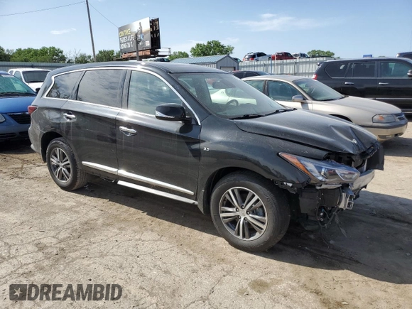 2019 Infiniti QX60 Pure with VIN 5N1DL0MN4KC570093, listed as a Copart auction lot 55215625 with 103,646 mi miles and Salvage title. Bid and sale history available at DreamBid. Image 4.