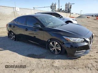 2020 Nissan Sentra SV with VIN 3N1AB8CV3LY219097, listed as a Copart auction lot 48163745 with 61,353 mi miles and Salvage Title. Bid and sale history available at carsss.com. Image 4.
