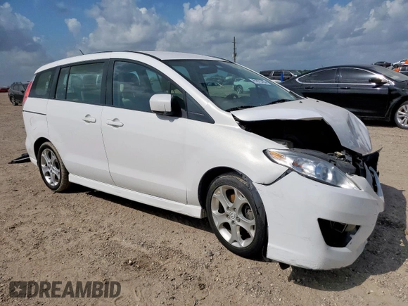 2010 Mazda 5 Sport with VIN JM1CR2W35A0381300, listed as a Copart auction lot 61873705 with Not provided miles and Salvage title. Bid and sale history available at DreamBid. Image 4.