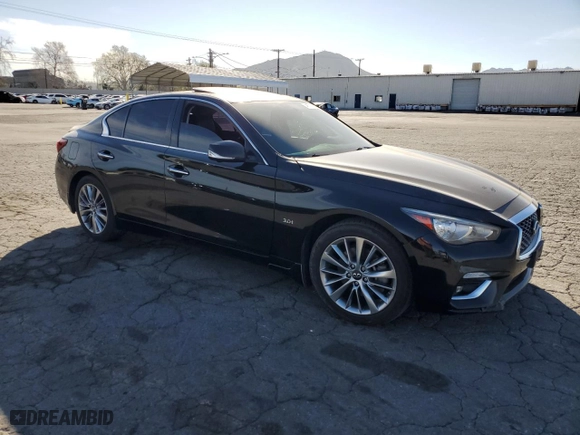 2019 Infiniti Q50 3.0t LUXE with VIN JN1EV7AP6KM541998, listed as a Copart auction lot 46716765 with 115,454 mi miles and Salvage Title. Bid and sale history available at carsss.com. Image 4.