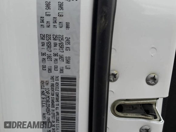 2018 Jeep Cherokee Latitude Tech Connect with VIN 1C4PJMCX8JD549547, listed as a Copart auction lot 85966944 with 114,273 mi miles and Salvage title. Bid and sale history available at DreamBid. Image 14.