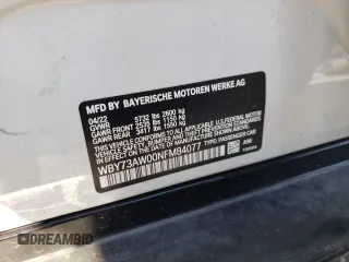 2022 BMW i4 eDrive40 z VIN WBY73AW00NFM84077, wystawiony jako Copart lot #58370142 z przebiegiem Nie podano mil oraz . Historia ofert i sprzedaży dostępna na DreamBid. Obrazek 10.