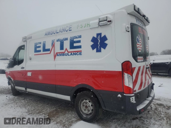 2019 Ford Transit with VIN 1FDYR2CMXKKA94961, listed as a Copart auction lot 44216665 with 219,515 mi miles and Salvage Title. Bid and sale history available at DreamBid. Image 2.