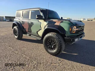 2022 Ford Bronco Raptor with VIN 1FMEE5JR6NLA50100, listed as a Copart auction lot 76635584 with 4,654 mi miles and Salvage Title. Bid and sale history available at carsss.com. Image 1.