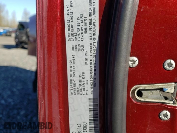 2020 Ram 2500 Tradesman z VIN 3C6UR5HJ7LG285613, wystawiony jako Copart lot #42241985 z przebiegiem 30 298 mil mil oraz Szkoda całkowita • Salvage title. Historia ofert i sprzedaży dostępna na DreamBid. Obrazek 14.