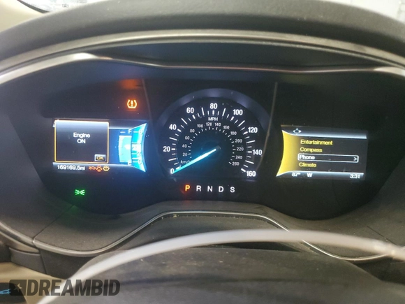 2016 Ford Fusion SE with VIN 1FA6P0HD4G5103633, listed as a Copart auction lot 61644315 with 169,169 mi miles and Clean title. Bid and sale history available at DreamBid. Image 9.