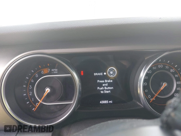 2020 Jeep Wrangler Unlimited Willys with VIN 1C4HJXDN5LW327476, listed as a IAAI auction lot 42128406 with 43,885 mi miles and . Bid and sale history available at DreamBid. Image 14.