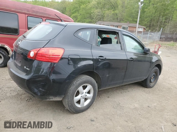 2008 Nissan Rogue S with VIN JN8AS58V48W138780, listed as a Copart auction lot 53650245 with 195,272 mi miles and Salvage Title. Bid and sale history available at DreamBid. Image 3.