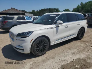 2022 Lincoln Aviator Reserve with VIN 5LM5J7WC4NGL05635, listed as a Copart auction lot 52454355 with 56,589 mi miles and Salvage title. Bid and sale history available at DreamBid. Image 1.