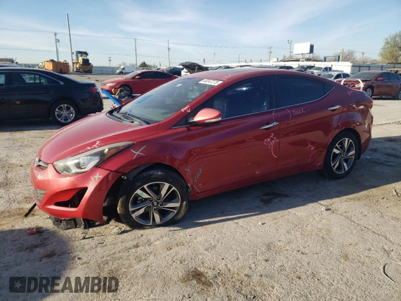 2014 Hyundai Elantra SE z VIN KMHDH4AE6EU052627, wystawiony jako Copart lot #49247275 z przebiegiem 133 647 mil mil oraz Szkoda całkowita • Salvage title. Historia ofert i sprzedaży dostępna na DreamBid. Obrazek 1.