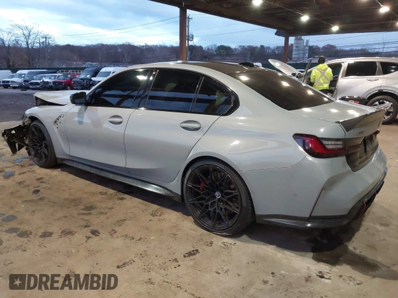 2023 BMW M3 Competition xDrive with VIN WBS43AY03PFP13218, listed as a IAAI auction lot 40936588 with 26,610 mi miles and . Bid and sale history available at DreamBid. Image 3.