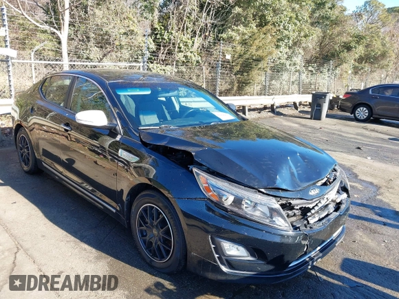 2015 Kia Optima Hybrid with VIN KNAGM4AD3F5088949, listed as a IAAI auction lot 41008816 with 138,921 mi miles. Bid and sale history available at carsss.com. Image 1.
