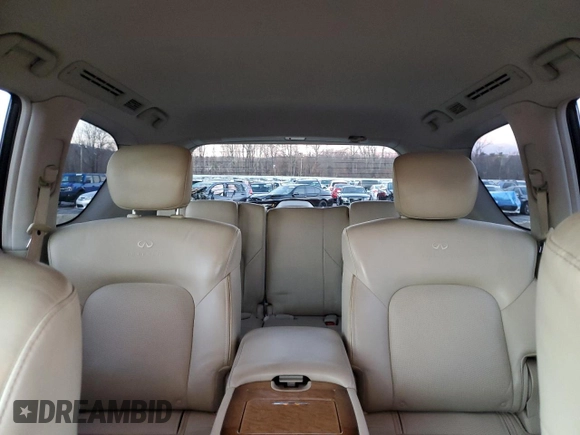 2012 Infiniti QX56 7-passenger with VIN JN8AZ2NE1C9015556, listed as a Copart auction lot 81671054 with 158,247 mi miles and Salvage Title. Bid and sale history available at carsss.com. Image 10.