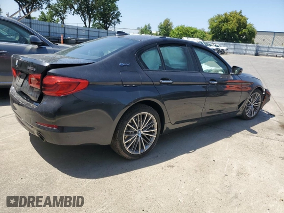 2018 BMW 5 Series 530e with VIN WBAJA9C53JB034157, listed as a Copart auction lot 54392415 with Not provided miles and Salvage title. Bid and sale history available at DreamBid. Image 3.