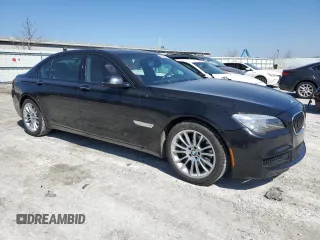 2015 BMW 7 Series 740Li xDrive with VIN WBAYF4C58FD874143, listed as a Copart auction lot 48456145 with 109,610 mi miles and Salvage Title. Bid and sale history available at carsss.com. Image 4.