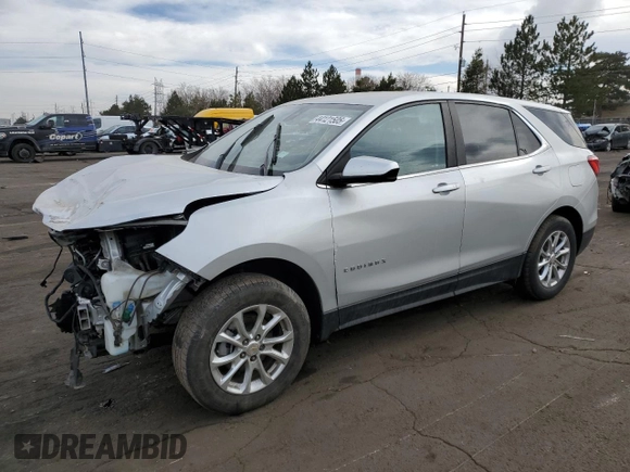 2021 Chevrolet Equinox LT with VIN 3GNAXUEV3MS179183, listed as a Copart auction lot 44121505 with 97,509 mi miles and Salvage Title. Bid and sale history available at DreamBid. Image 1.