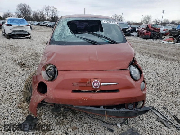 2015 FIAT 500 Turbo with VIN 3C3CFFHH7FT621860, listed as a Copart auction lot 47599345 with 73,817 mi miles and Salvage Title. Bid and sale history available at carsss.com. Image 5.