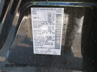 2017 Nissan Pathfinder SL with VIN 5N1DR2MM8HC672040, listed as a IAAI auction lot 41853921 with 168,877 mi miles. Bid and sale history available at carsss.com. Image 9.