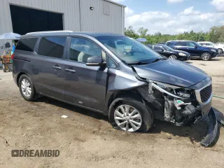 2015 Kia Sedona LX with VIN KNDMB5C1XF6021148, listed as a Copart auction lot 54574715 with 196,086 mi miles and Salvage Title. Bid and sale history available at DreamBid. Image 4.