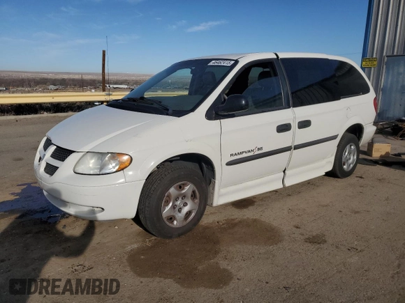 2002 Dodge Caravan SE with VIN 1B8GP24322B653040, listed as a Copart auction lot 46462415 with 75,888 mi miles and Salvage Title. Bid and sale history available at carsss.com. Image 1.
