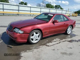 2001 Mercedes-Benz SL 500 with VIN WDBFA68F51F197134, listed as a Copart auction lot 55603755 with 115,826 mi miles and Salvage title. Bid and sale history available at DreamBid. Image 1.
