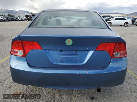 2007 Honda Civic Sdn LX with VIN 1HGFA16507L097016, listed as a Copart auction lot 51979795 with 153,512 mi miles and Salvage Title. Bid and sale history available at carsss.com. Image 6.