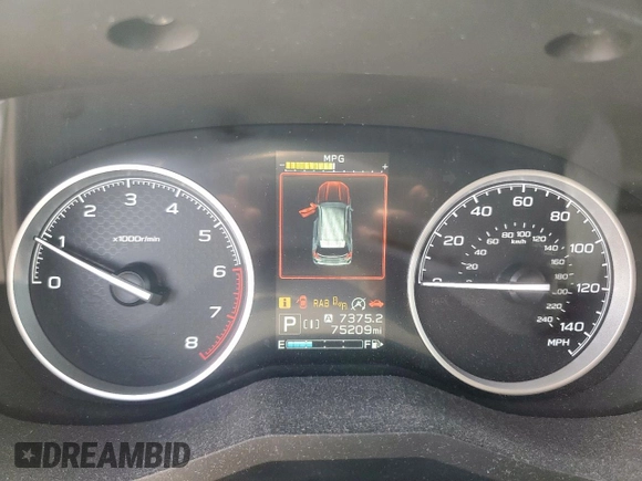 2019 Subaru Forester Limited with VIN JF2SKAUC6KH569535, listed as a Copart auction lot 65501905 with 75,209 mi miles and Salvage title. Bid and sale history available at DreamBid. Image 9.