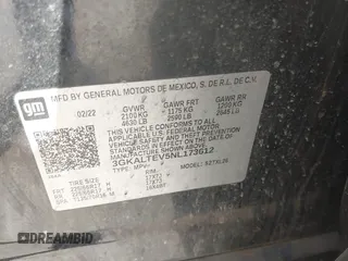 2022 GMC Terrain SLE z VIN 3GKALTEV5NL173612, wystawiony jako IAAI lot #41856301 z przebiegiem 182 594 mil mil oraz . Historia ofert i sprzedaży dostępna na DreamBid. Obrazek 9.