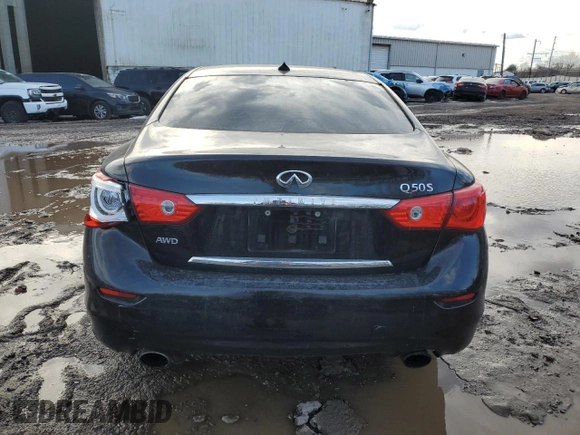 2017 Infiniti Q50 3.0t Sport with VIN JN1EV7AR9HM830609, listed as a Copart auction lot 42365495 with 84,481 mi miles and Salvage Title. Bid and sale history available at carsss.com. Image 6.