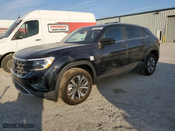 2024 Volkswagen Atlas Cross Sport 2.0T SE with VIN 1V2LE2CA0RC251335, listed as a Copart auction lot 46680655 with 0 mi miles and Salvage Title. Bid and sale history available at carsss.com. Image 1.