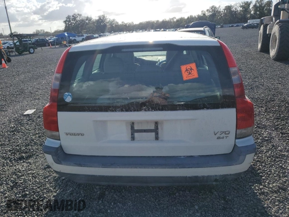 2001 Volvo V70 with VIN YV1SW58D311007249, listed as a Copart auction lot 77267834 with 0 mi miles and Salvage Title. Bid and sale history available at carsss.com. Image 6.