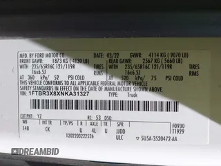2022 Ford Transit Cargo with VIN 1FTBR3X8XNKA31327, listed as a IAAI auction lot 42081060 with Not provided miles and . Bid and sale history available at DreamBid. Image 9.