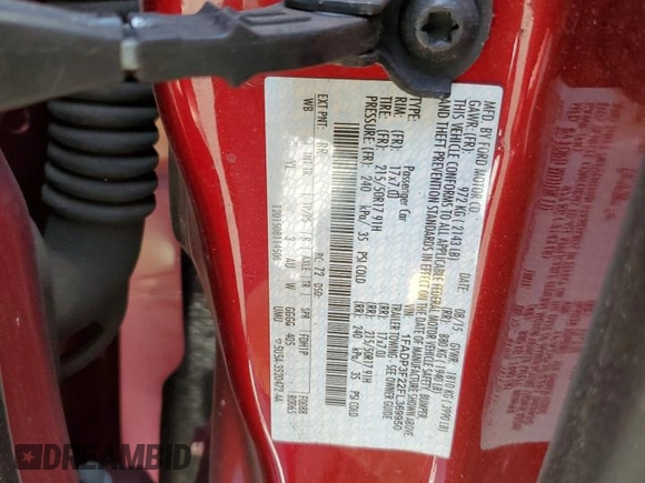 2015 Ford Focus SE with VIN 1FADP3F22FL369950, listed as a Copart auction lot 62523785 with Not provided miles and Salvage title. Bid and sale history available at DreamBid. Image 12.
