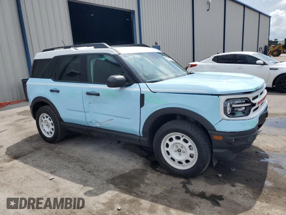 2024 Ford Bronco Sport Heritage with VIN 3FMCR9G64RRE97998, listed as a Copart auction lot 63645785 with 9,991 mi miles and Non repairable. Bid and sale history available at DreamBid. Image 4.