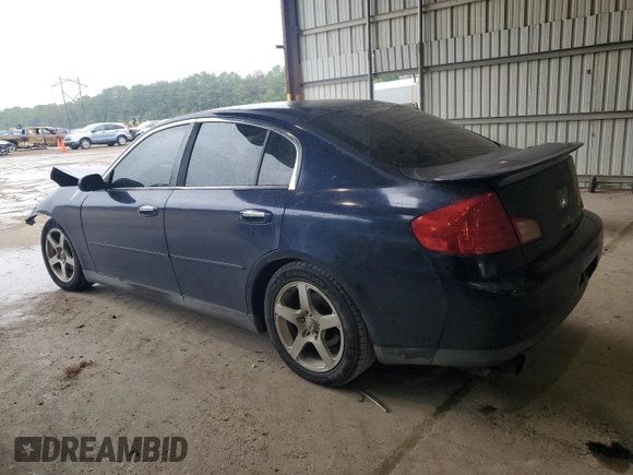 2003 Infiniti G35 w/Leather with VIN JNKCV51E63M022778, listed as a Copart auction lot 56683764 with 181,943 mi miles and Salvage Title. Bid and sale history available at carsss.com. Image 2.