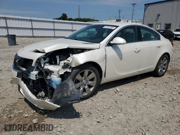 2014 Buick Regal with VIN 2G4GK5EX0E9221506, listed as a Copart auction lot 61941555 with 105,259 mi miles and Non repairable. Bid and sale history available at DreamBid. Image 1.