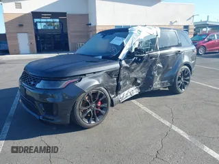 2021 Land Rover Range Rover Sport HST with VIN SALWS2RU6MA760688, listed as a IAAI auction lot 41236957 with 43,745 mi miles. Bid and sale history available at carsss.com. Image 2.