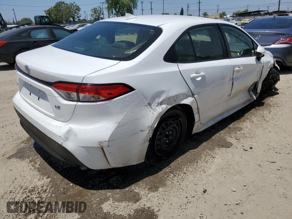 2024 Toyota Corolla LE z VIN JTDB4MEE3R3022112, wystawiony jako Copart lot #57674255 z przebiegiem 21 333 mil mil oraz Szkoda całkowita • Salvage title. Historia ofert i sprzedaży dostępna na DreamBid. Obrazek 3.