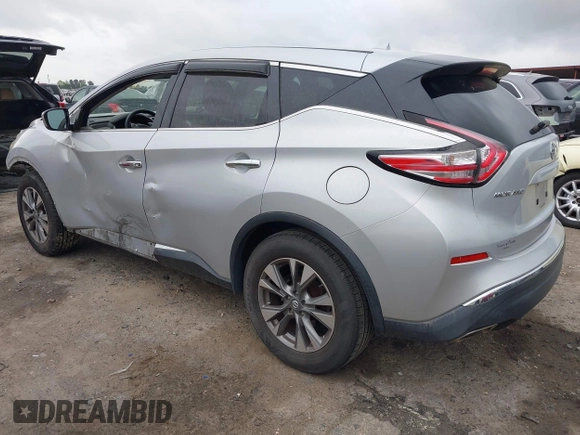 2016 Nissan Murano S with VIN 5N1AZ2MG9GN120028, listed as a IAAI auction lot 41964592 with 162,906 mi miles and . Bid and sale history available at carsss.com. Image 3.
