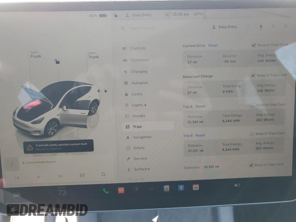2023 Tesla Model Y Long Range z VIN 7SAYGDEE5PF785124, wystawiony jako Copart lot #56553785 z przebiegiem 31 341 mil mil oraz Szkoda całkowita • Salvage title. Historia ofert i sprzedaży dostępna na DreamBid. Obrazek 9.