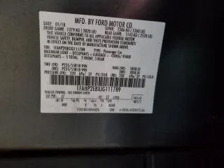 2018 Ford Taurus SEL with VIN 1FAHP2E8XJG111789, listed as a Copart auction lot 46801905 with 59,233 mi miles and Salvage Title. Bid and sale history available at carsss.com. Image 13.