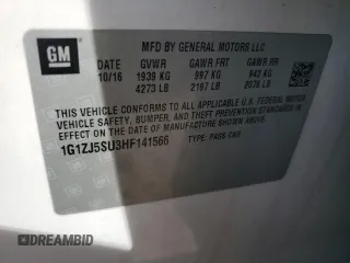 2017 Chevrolet Malibu Hybrid with VIN 1G1ZJ5SU3HF141566, listed as a Copart auction lot 55091175 with 149,128 mi miles and Salvage Title. Bid and sale history available at DreamBid. Image 12.