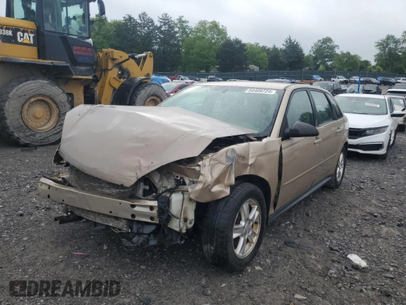 2005 Chevrolet Malibu Maxx LS with VIN 1G1ZT62815F169428, listed as a Copart auction lot 54409724 with 159,899 mi miles and Salvage Title. Bid and sale history available at carsss.com. Image 1.