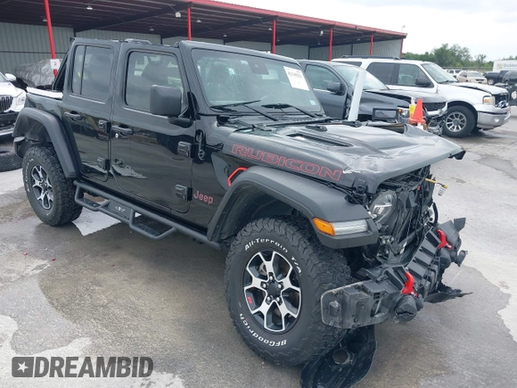 2021 Jeep Wrangler Unlimited Rubicon with VIN 1C4HJXFG7MW662092, listed as a IAAI auction lot 42139521 with 32,055 mi miles and . Bid and sale history available at DreamBid. Image 1.